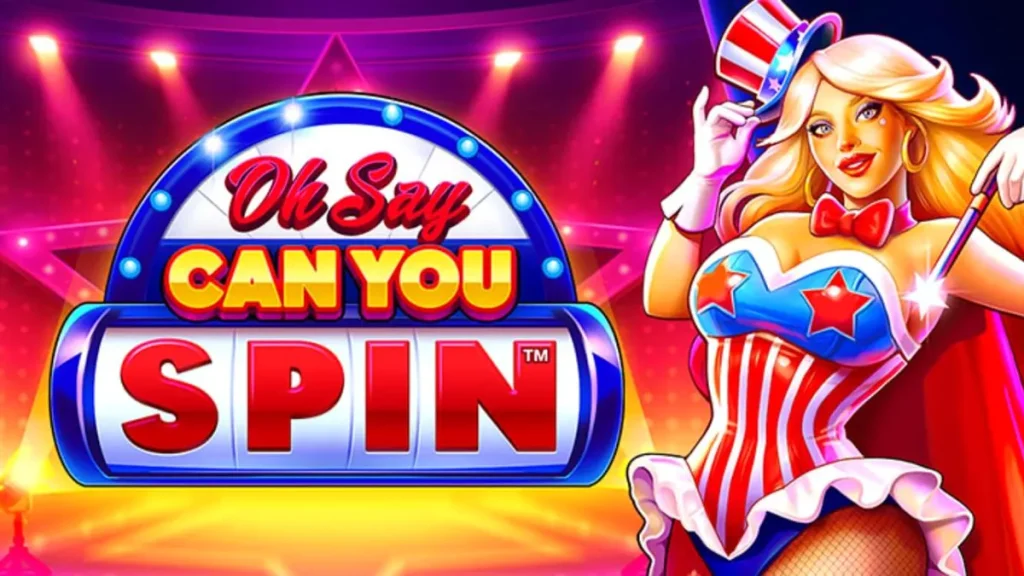 Tampilan visual slot Oh Say Can You Spin dengan nuansa patriotik