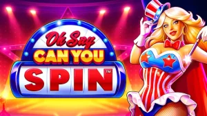 Tampilan visual slot Oh Say Can You Spin dengan nuansa patriotik