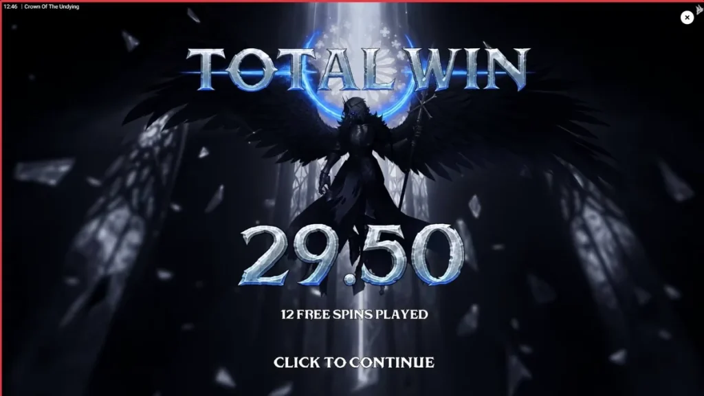 Tampilan visual slot Crown of the Undying dengan tema gothic horror
