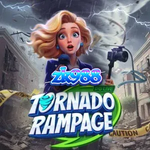 Tampilan visual grid unik pada permainan slot Tornado Rampage